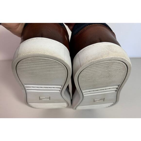 Zanzara Men's Casual Leather Lace-Up Sneakers Mahogany Brown‎ ZZ1775L Size 8 - Picture 9 of 10